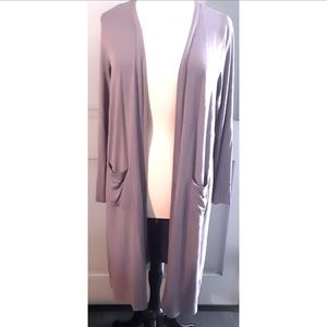 Torrid Slate Gray Purple Duster Jacket *Super Soft Knit*